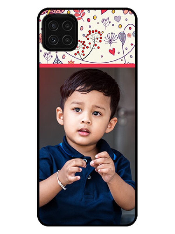 Custom Galaxy A22 5G Custom Metal Phone Case - Premium Floral Design