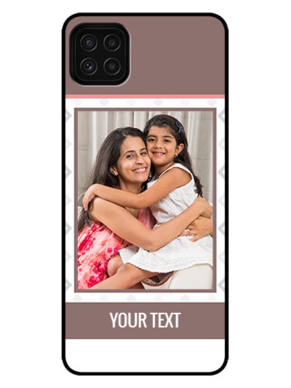 Custom Galaxy A22 5G Custom Metal Phone Case - Simple Diamond Design