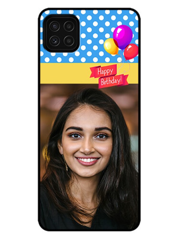 Custom Galaxy A22 5G Custom Metal Phone Case - Happy Birthday Design