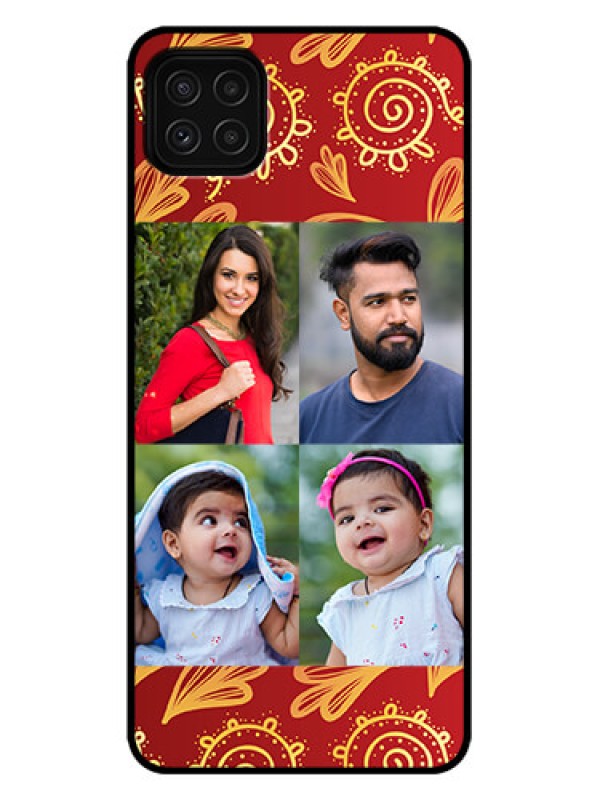 Custom Galaxy A22 5G Custom Metal Phone Case - 4 Image Traditional Design
