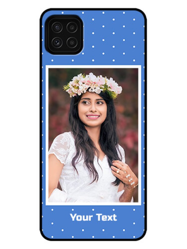 Custom Galaxy A22 5G Custom Metal Phone Case - Polka Dots Design