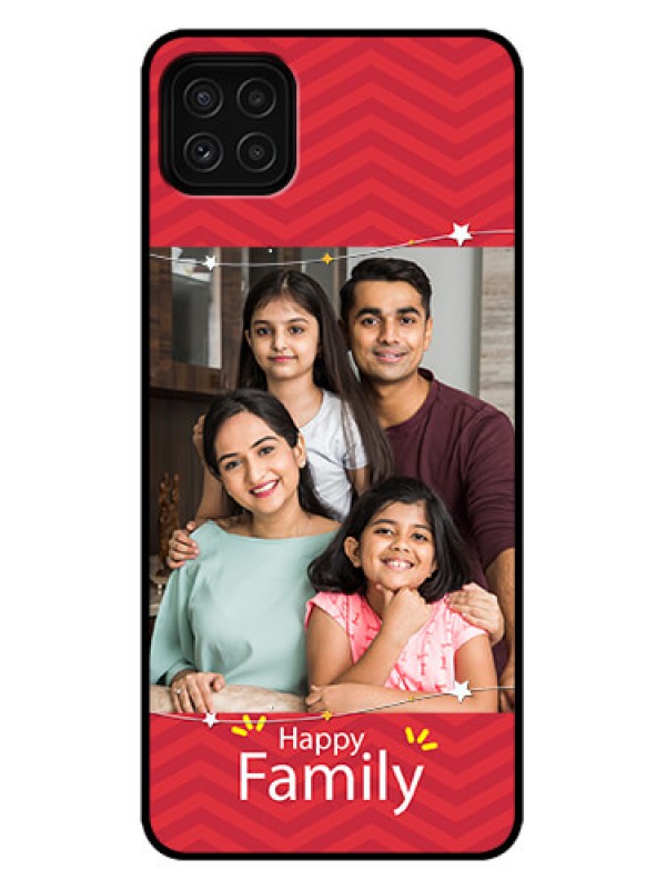 Custom Galaxy A22 5G Custom Metal Phone Case - Happy Family Design