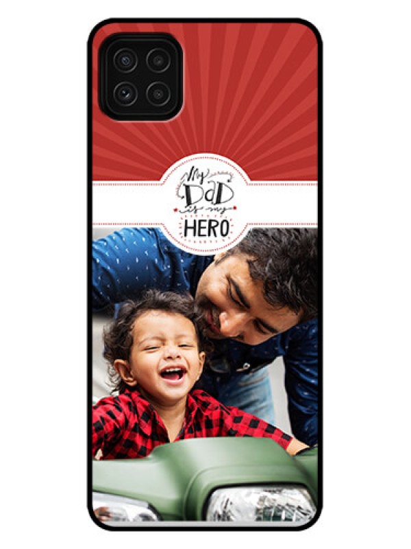 Custom Galaxy A22 5G Custom Metal Phone Case - My Dad Hero Design