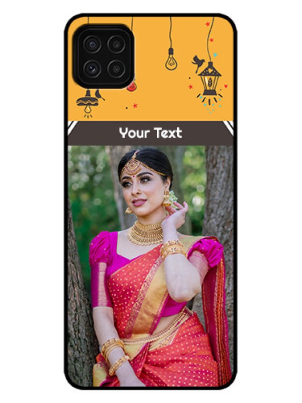 Custom Galaxy A22 5G Custom Metal Phone Case - With Family Picture And Icons