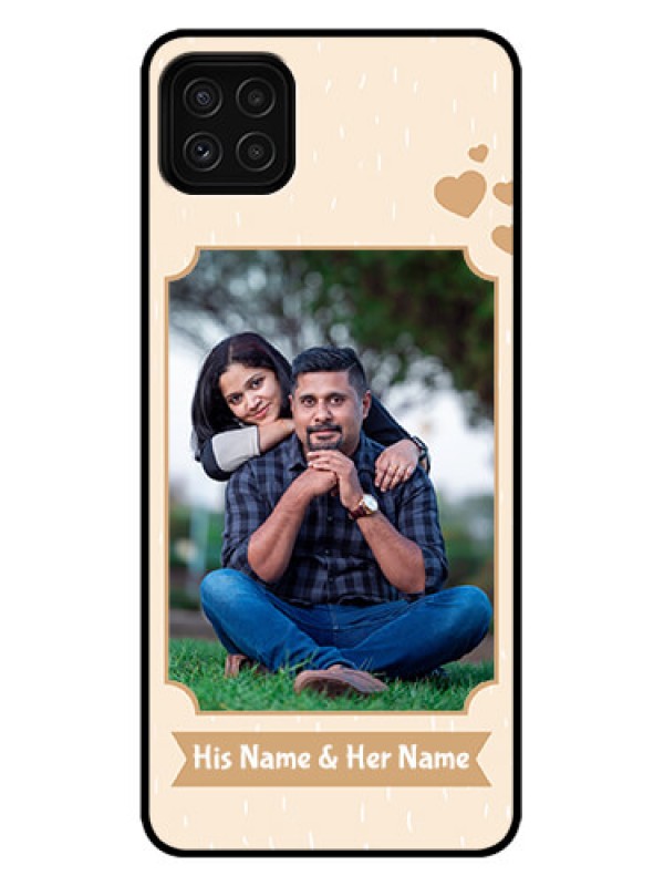 Custom Galaxy A22 5G Custom Metal Phone Case - With Confetti Love Design