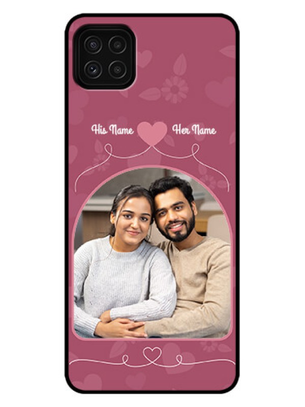 Custom Galaxy A22 5G Custom Metal Phone Case - Love Floral Design