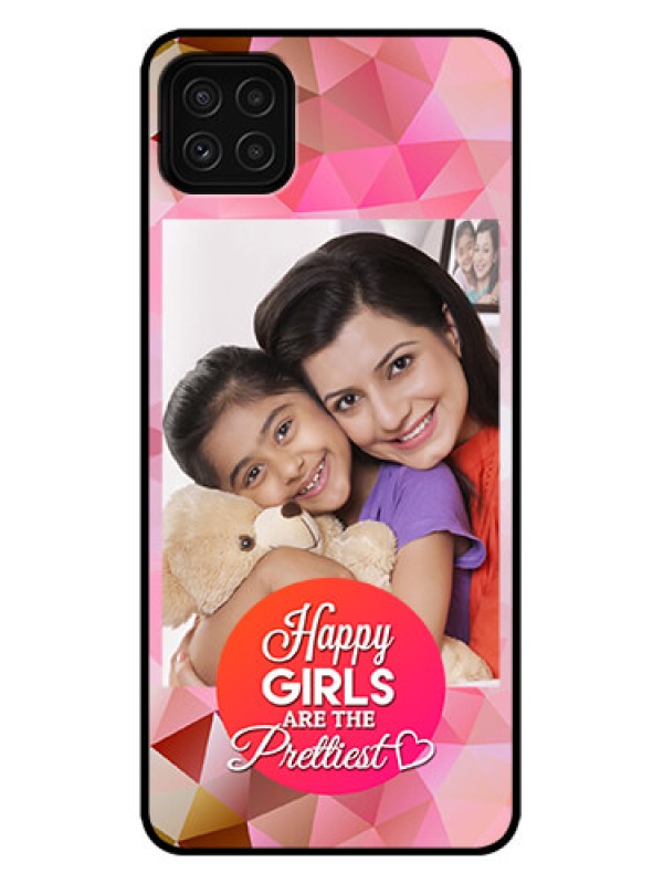 Custom Galaxy A22 5G Custom Metal Phone Case - Abstract Triangle Design