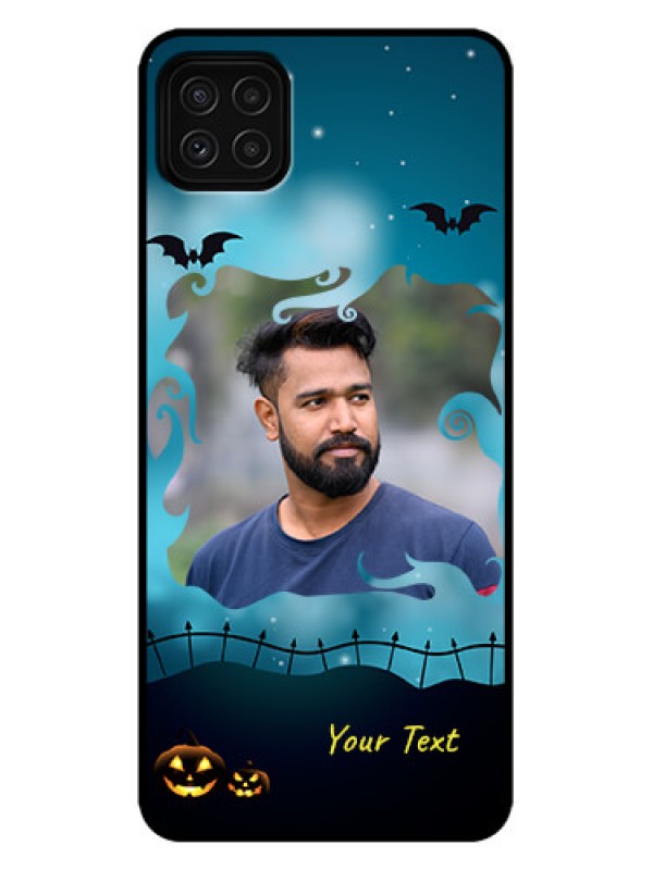 Custom Galaxy A22 5G Custom Metal Phone Case - Halloween Frame Design