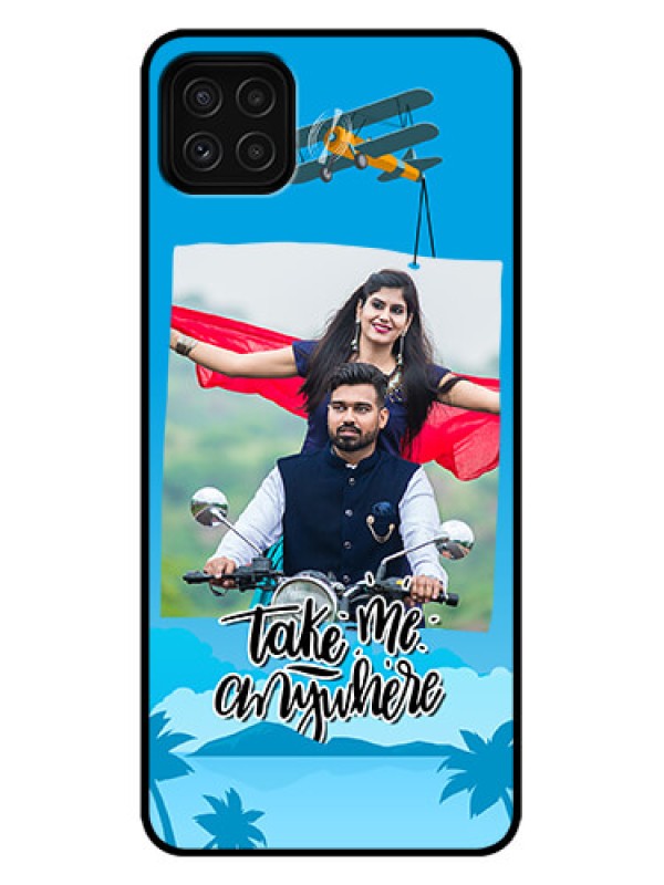 Custom Galaxy A22 5G Custom Metal Phone Case - Traveller Design