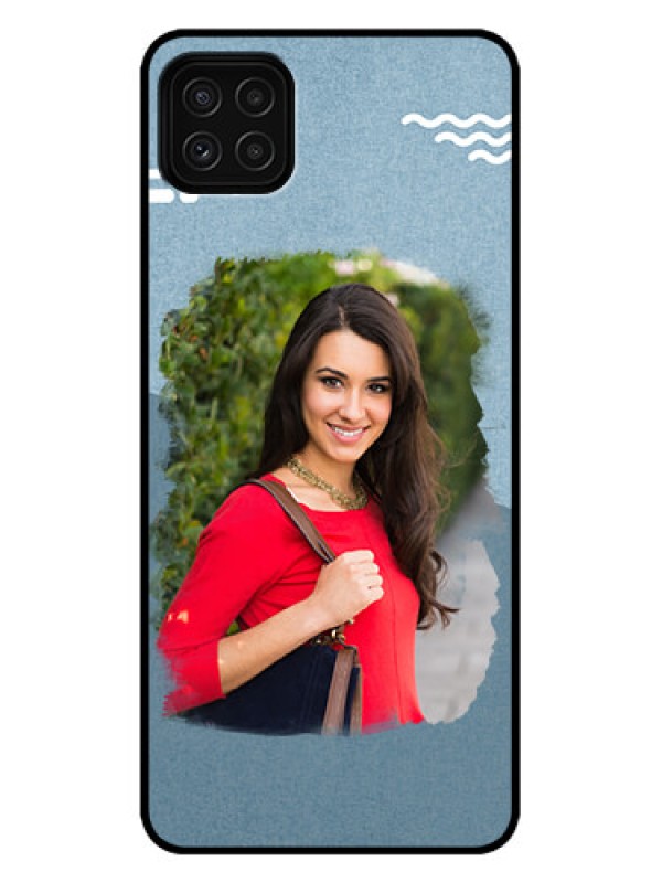 Custom Galaxy A22 5G Custom Metal Phone Case - Grunge Line Art Design