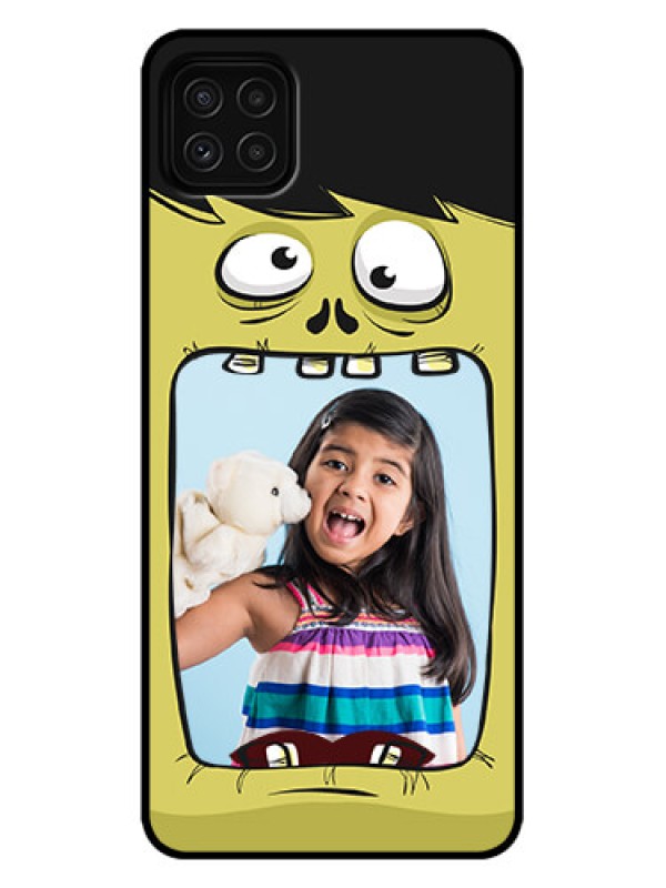 Custom Galaxy A22 5G Custom Metal Phone Case - Cartoon Monster Back Case Design