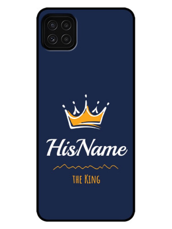 Custom Galaxy A22 5G Custom Metal Phone Case - King With Name Design