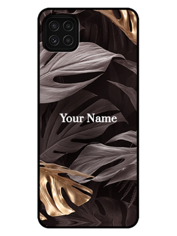 Custom Galaxy A22 5G Custom Metal Phone Case - Wild Leaves Digital Paint Design