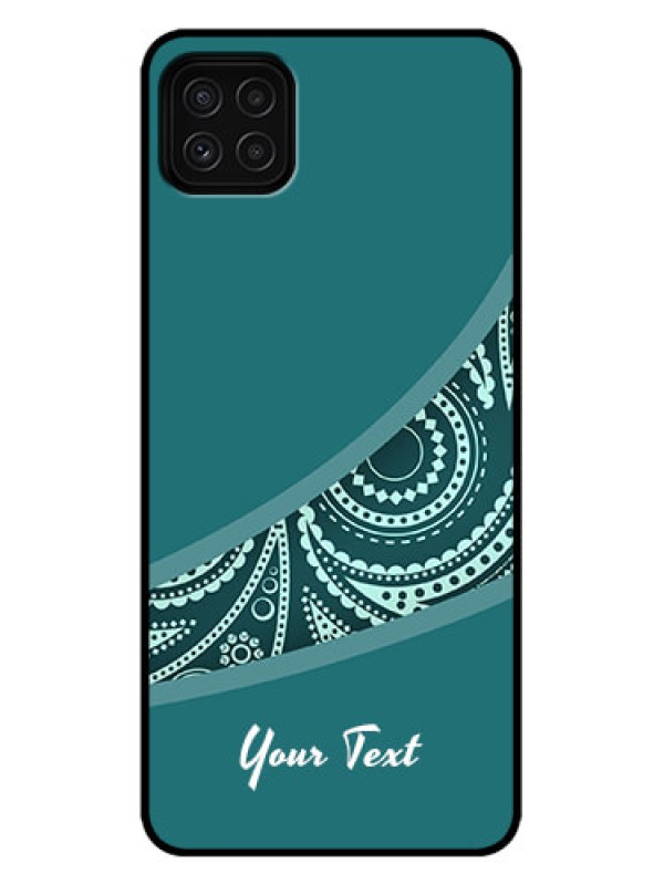 Custom Galaxy A22 5G Custom Metal Phone Case - Semi Visible Floral Design