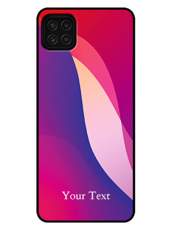 Custom Galaxy A22 5G Custom Metal Phone Case - Digital Abstract Overlap Design