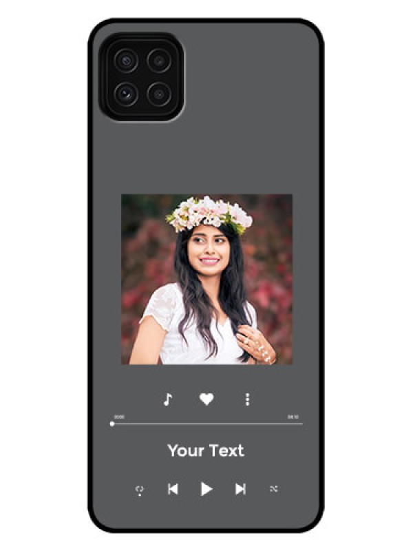 Custom Galaxy A22 5G Custom Metal Phone Case - Play The Music Design