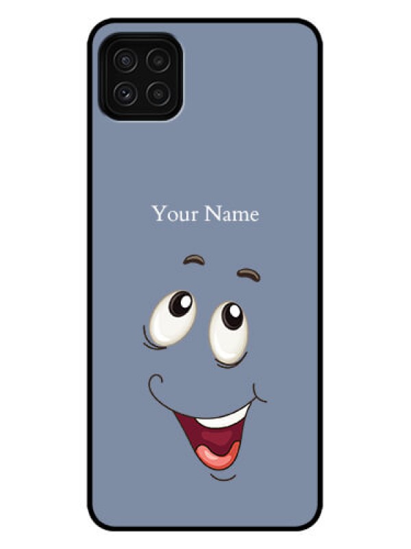 Custom Galaxy A22 5G Custom Metal Phone Case - Laughing Cartoon Face Design