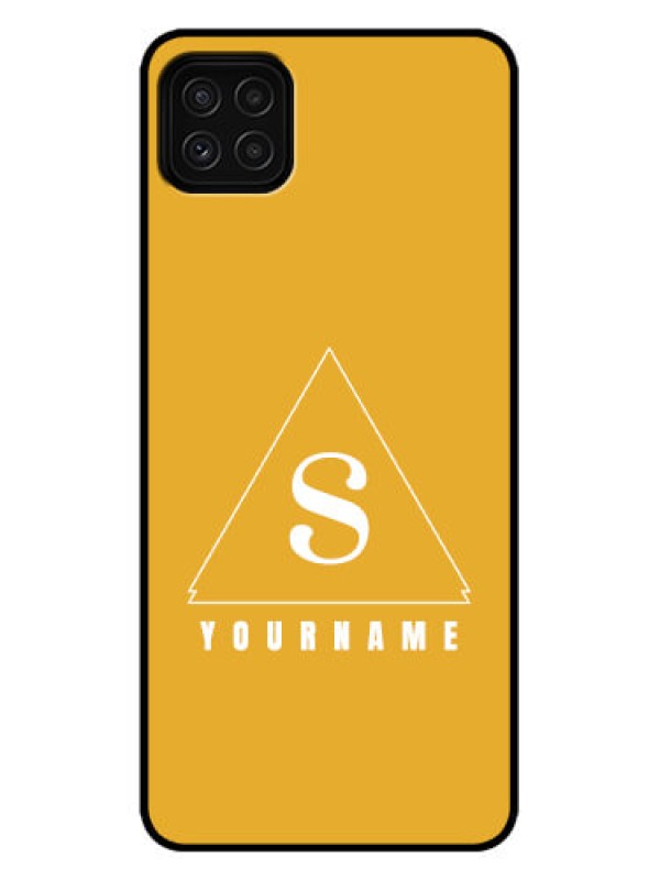 Custom Galaxy A22 5G Custom Metal Phone Case - Simple Triangle Design