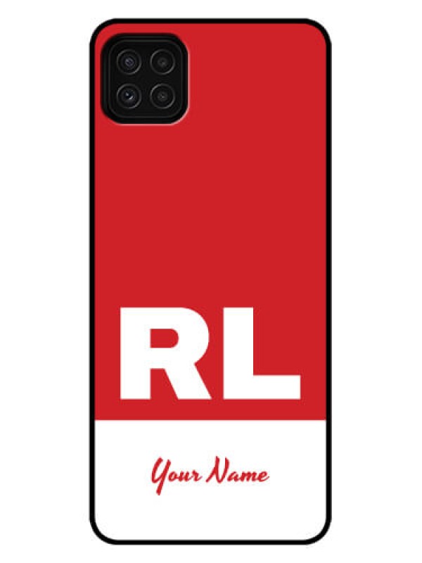 Custom Galaxy A22 5G Custom Metal Phone Case - Dual Tone Custom Text Design