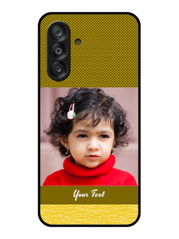 Custom Galaxy A26 5G Custom Metal Phone Case - Yellow and Blue Design