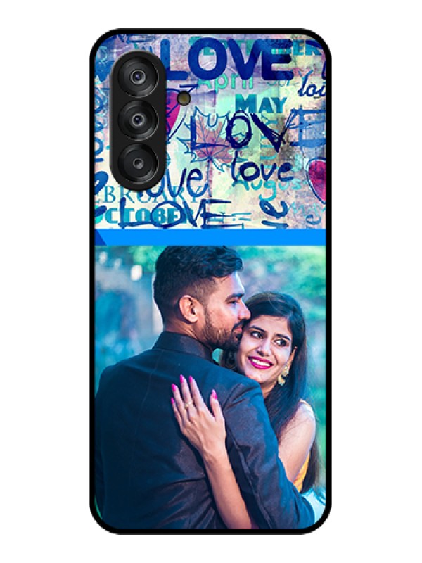 Custom Galaxy A26 5G Custom Metal Phone Case - Abstract Flower Design