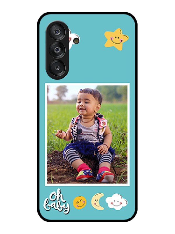 Custom Galaxy A26 5G Custom Metal Phone Case - Image With Boho Peacock Feather Design