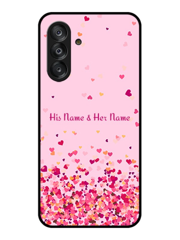 Custom Galaxy A26 5G Custom Metal Phone Case - Floating Hearts Design
