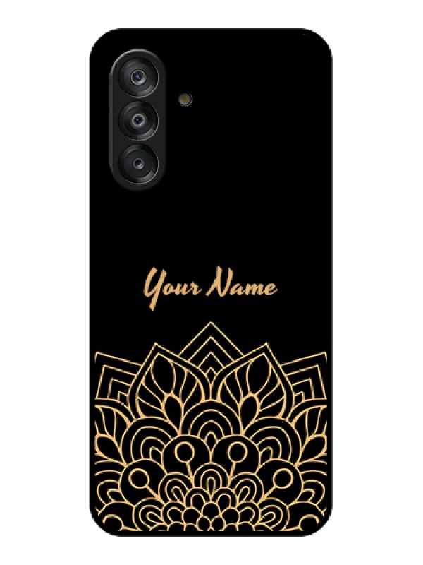 Custom Galaxy A26 5G Custom Metal Phone Case - Golden Mandala Design