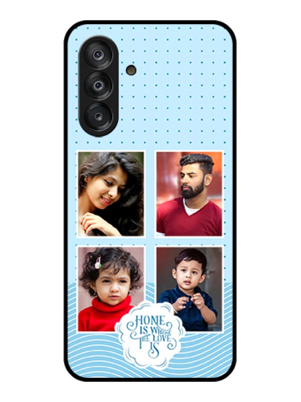 Custom Galaxy A26 5G Custom Metal Phone Case - Cute Love Quote With 4 Pic Upload Design