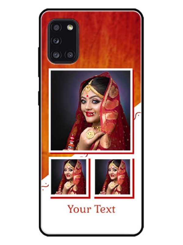 Custom Galaxy A31 Custom Metal Phone CaseWedding Memories Design