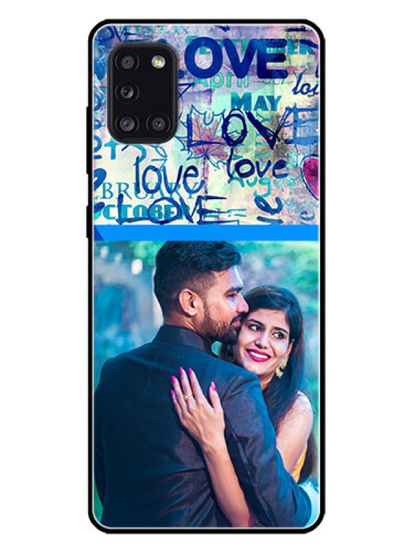 Custom Galaxy A31 Custom Metal Phone CaseColorful Love Design