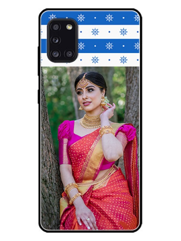 Custom Galaxy A31 Custom Metal Phone CaseSnow Pattern Design