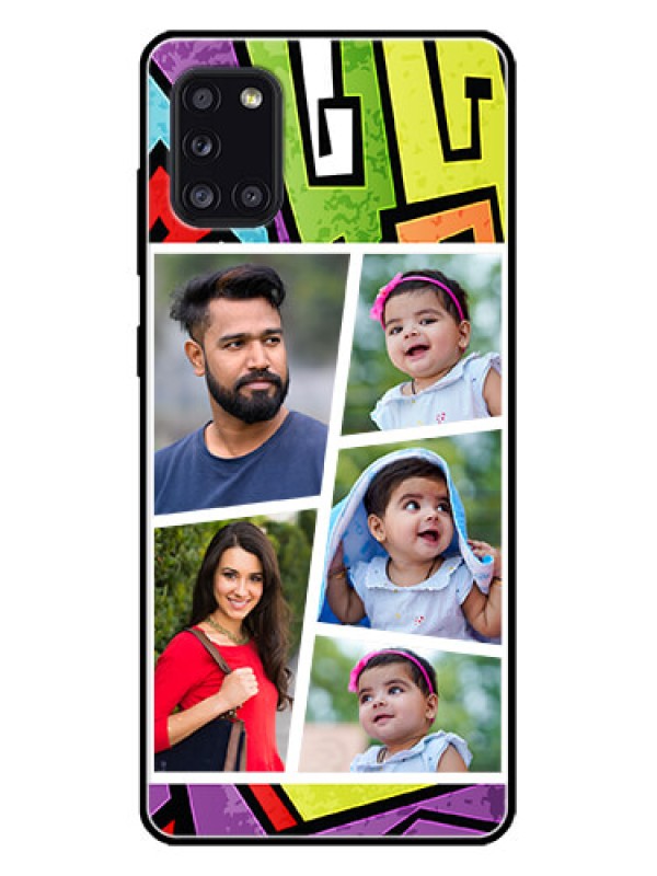 Custom Galaxy A31 Custom Metal Phone CaseGraffiti Pattern Design