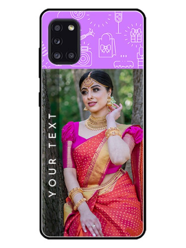 Custom Galaxy A31 Custom Metal Phone CaseBirthday Icons Design