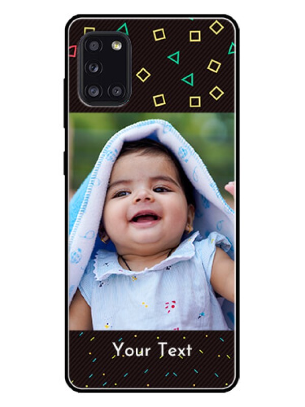 Custom Galaxy A31 Custom Metal Phone CaseWith Confetti Birthday Design