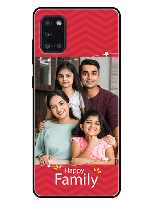 Custom Galaxy A31 Custom Metal Phone CaseHappy Family Design