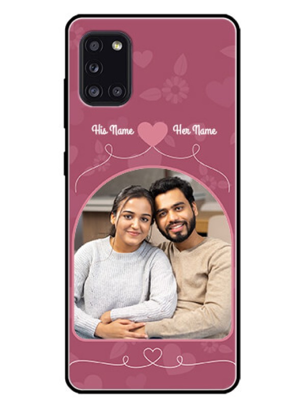 Custom Galaxy A31 Custom Metal Phone CaseLove Floral Design