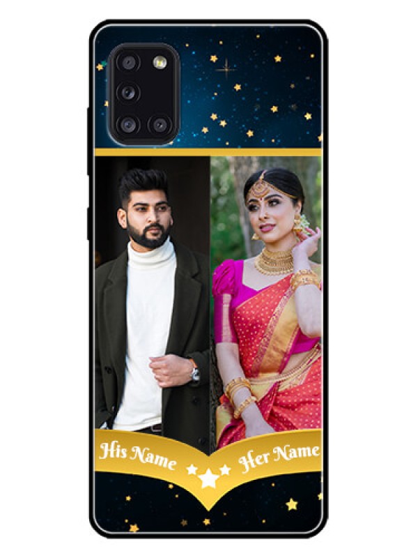 Custom Galaxy A31 Custom Metal Phone CaseGalaxy Stars Backdrop Design