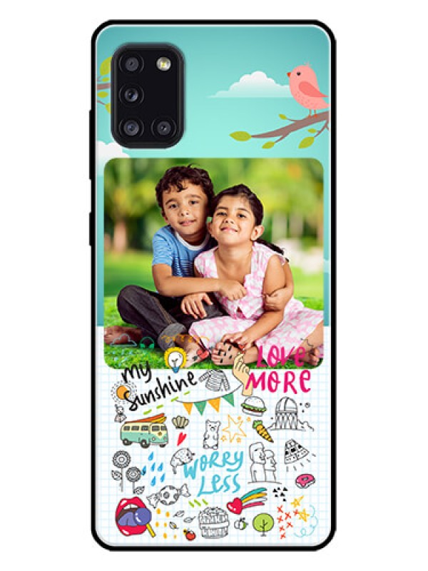 Custom Galaxy A31 Custom Metal Phone CaseDoodle Love Design