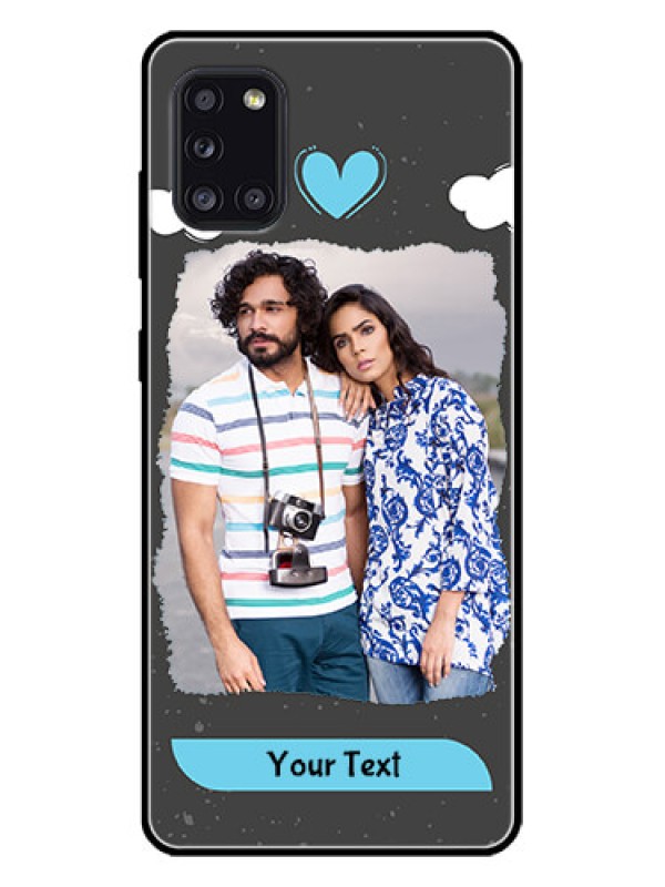 Custom Galaxy A31 Custom Metal Phone CaseSplashes With Love Doodles Design