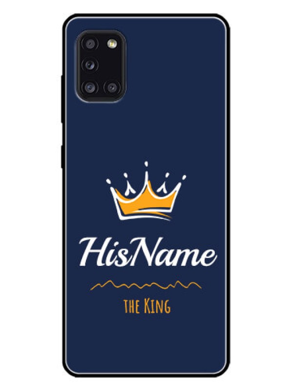 Custom Galaxy A31 Custom Metal Phone CaseKing With Name Design