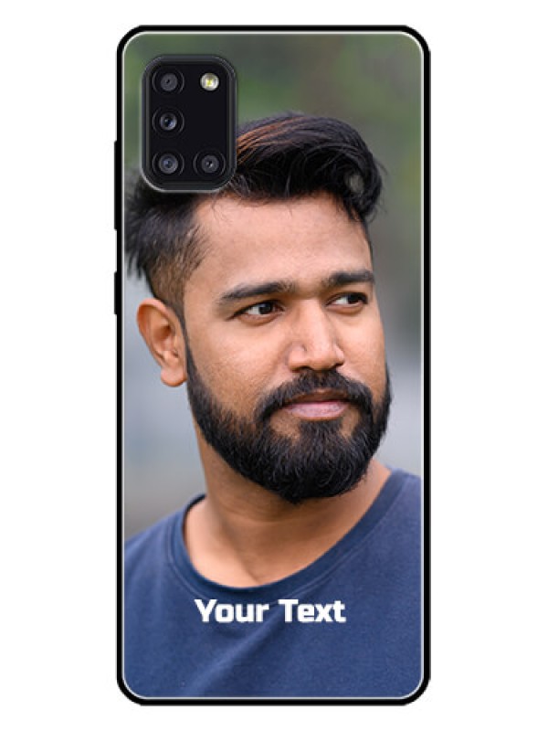 Custom Galaxy A31 Custom Metal Phone CasePhoto With Text Design