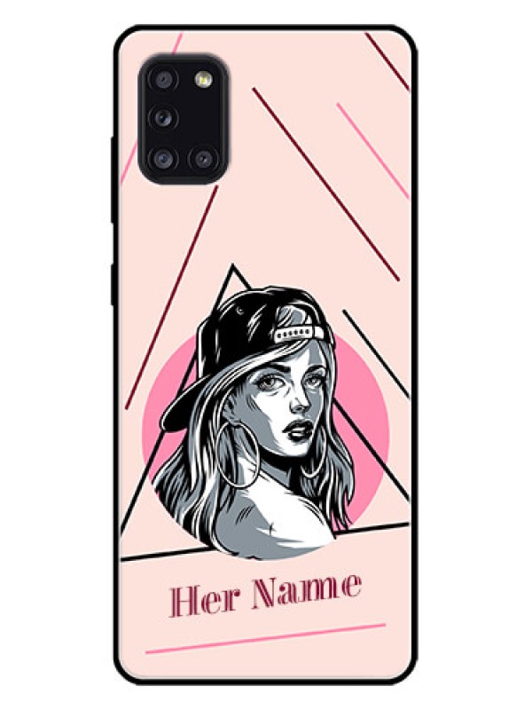 Custom Galaxy A31 Custom Metal Phone CaseRockstar Girl Design