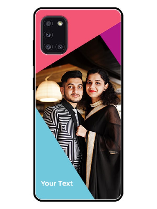 Custom Galaxy A31 Custom Metal Phone CaseStacked Triple Colour Design