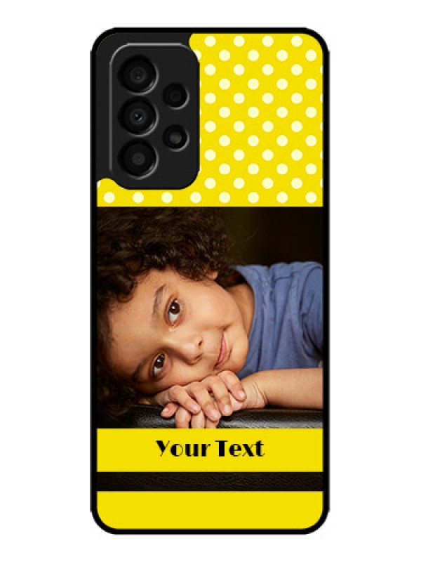 Custom Galaxy A33 5G Custom Metal Phone CaseBright Yellow Case Design