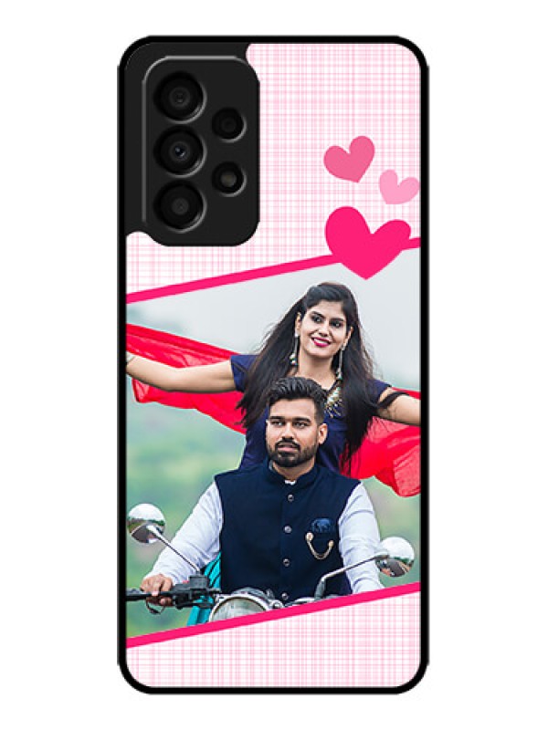 Custom Galaxy A33 5G Custom Metal Phone CaseLove Shape Heart Design