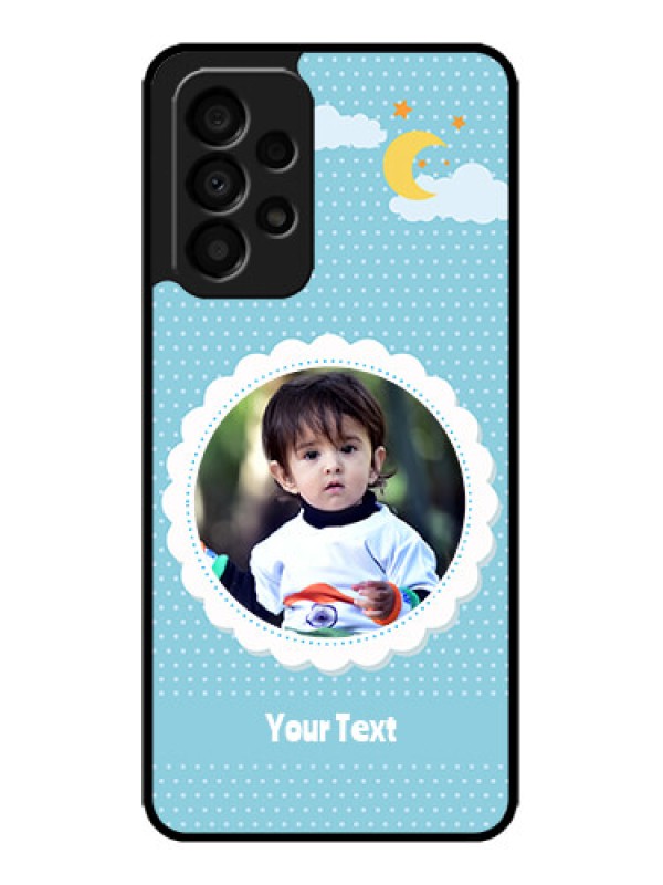 Custom Galaxy A33 5G Custom Metal Phone CaseViolet Pattern Design