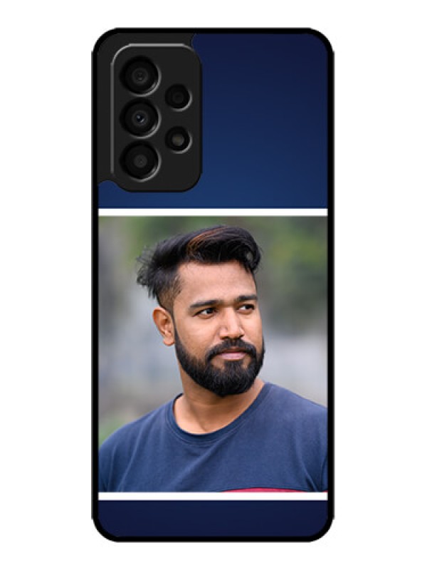 Custom Galaxy A33 5G Custom Metal Phone CaseSimple Royal Blue Design