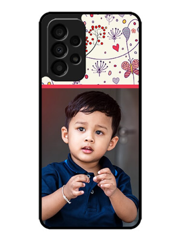 Custom Galaxy A33 5G Custom Metal Phone CasePremium Floral Design