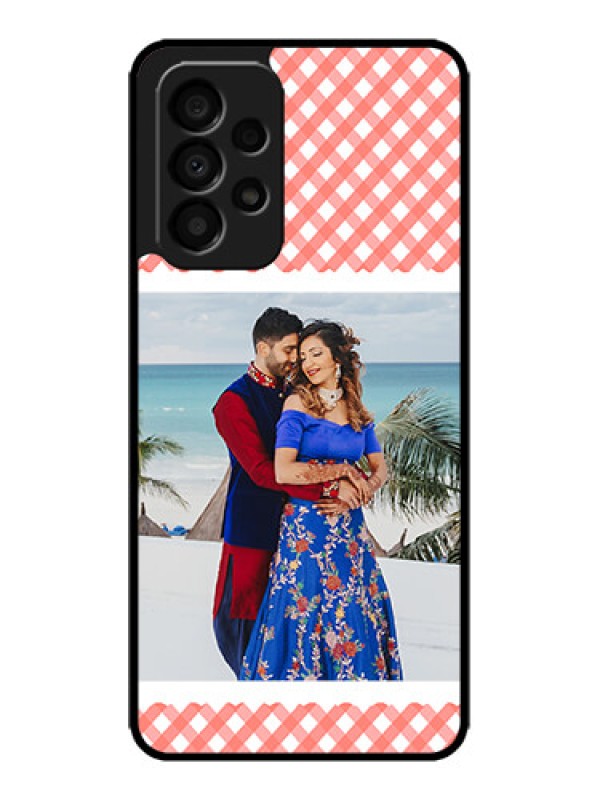 Custom Galaxy A33 5G Custom Metal Phone CasePink Pattern Design